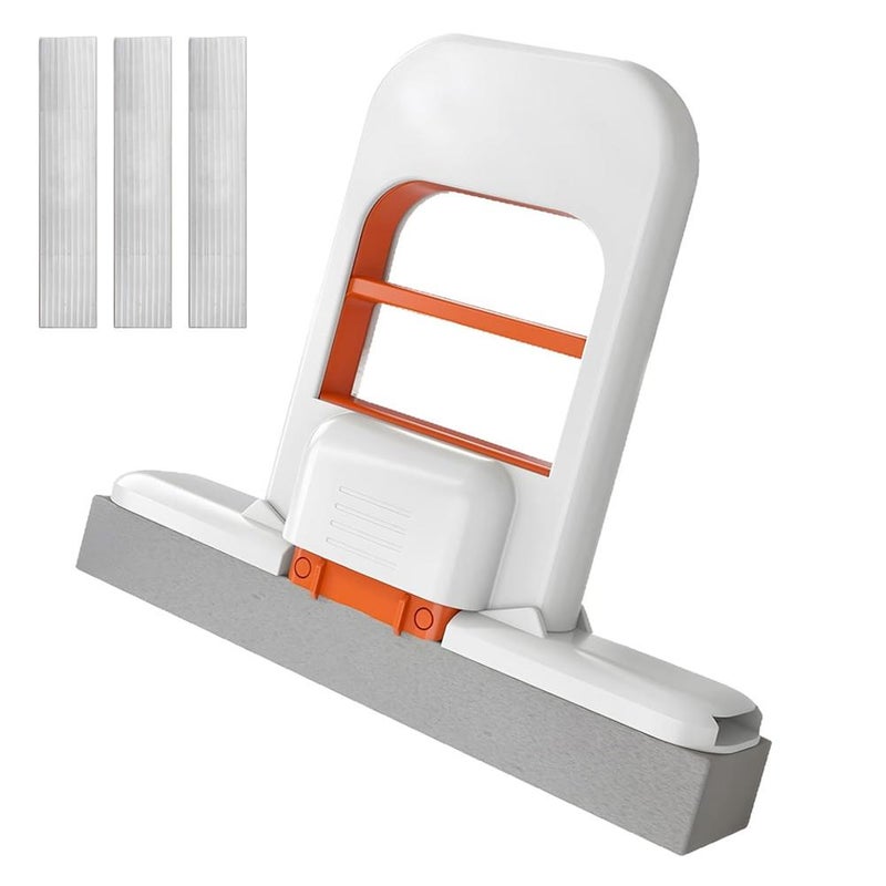 Handheld glass cleaner, tabletop cleaning mop, bathroom mirror cleaning cloth, easy to hold, no need to wash the mop by hand.